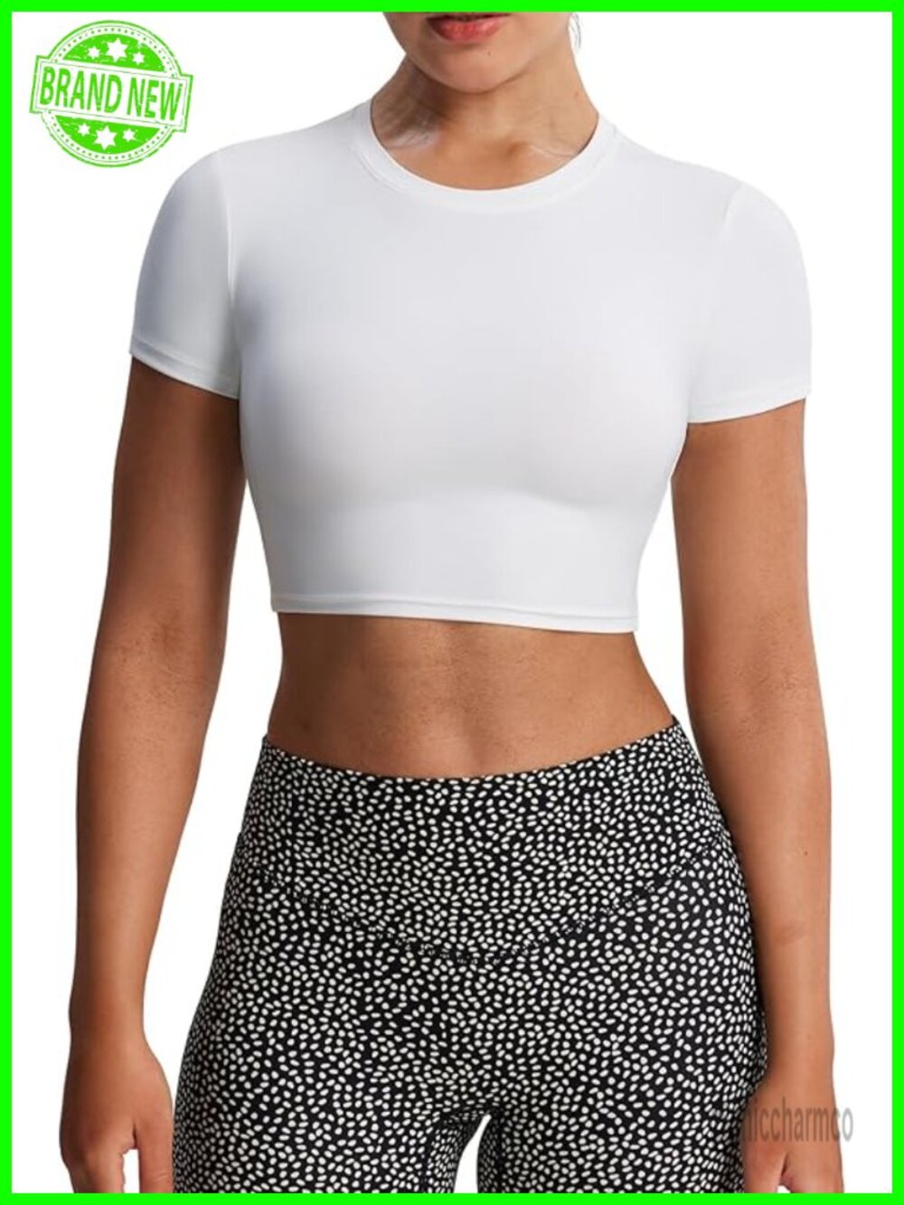 Short Sleeve Crop Top Longline Baby Tee Workout T-Shirt